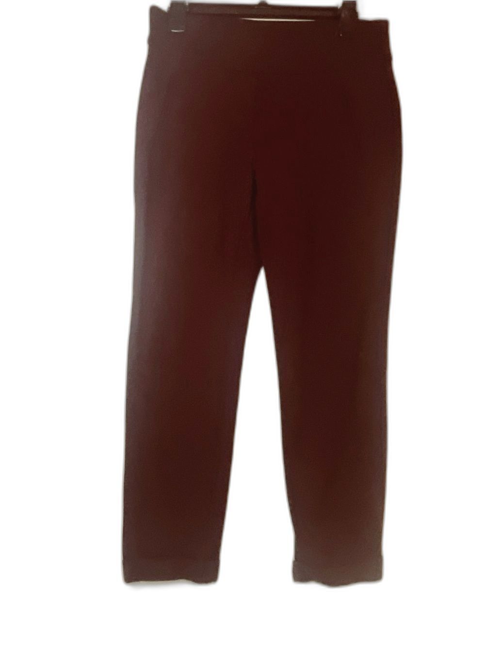 Jules & Leopold Burgundy Office Career Straight Leg Pants Cuffed Size M Wine